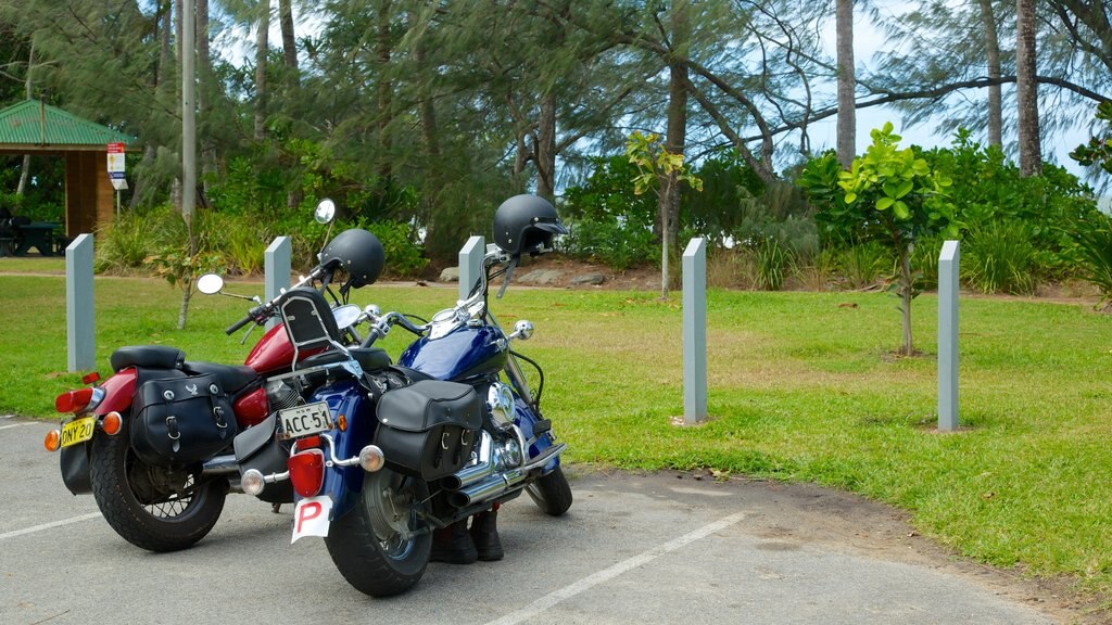 Four Mile Beach showing motorbike riding