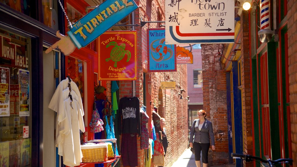 Victoria showing street scenes, shopping and signage