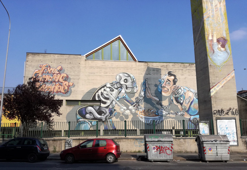Murales di Pixel Pancho a Torino - © Alessandro Rizzi