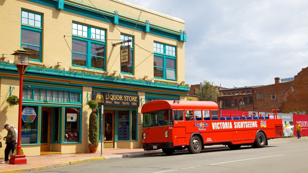 Victoria showing street scenes, vehicle touring and signage