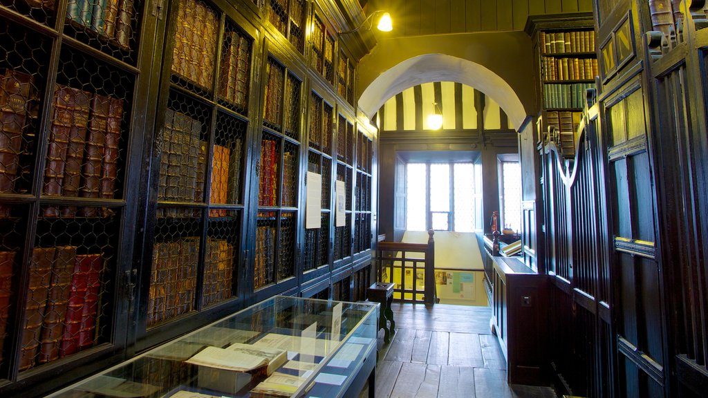 Chetham\'s Library featuring interior views