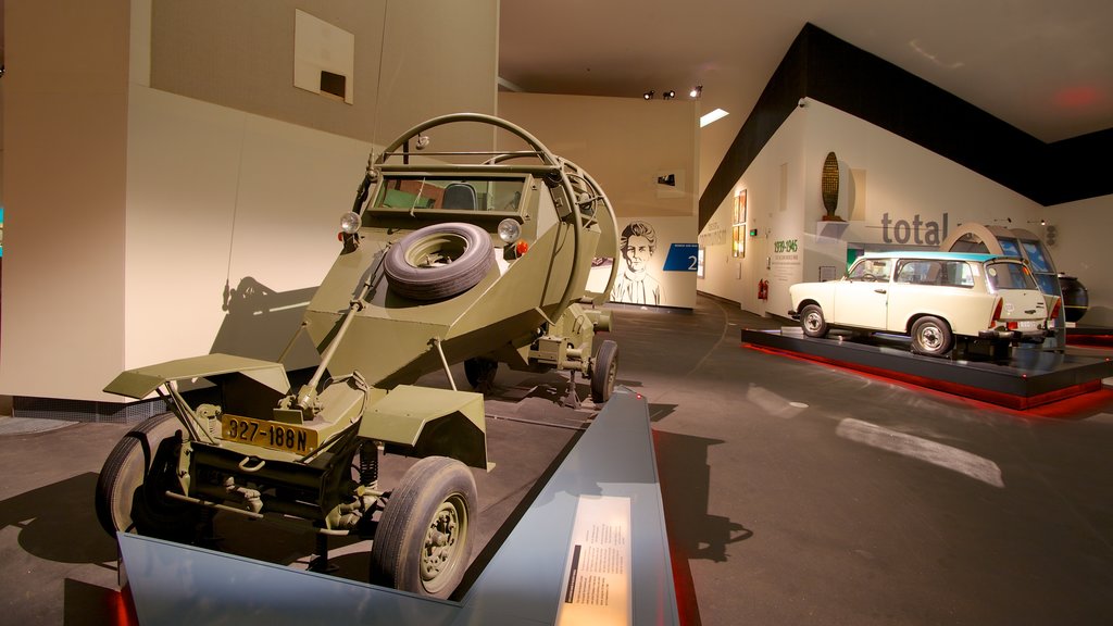 Imperial War Museum North showing interior views and military items