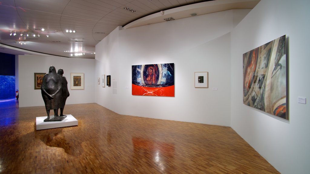 Museo de Arte Moderno showing interior views and art