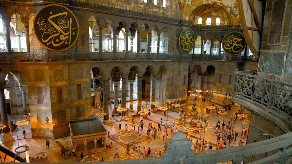 Hagia Sophia showing views, interior views and heritage architecture