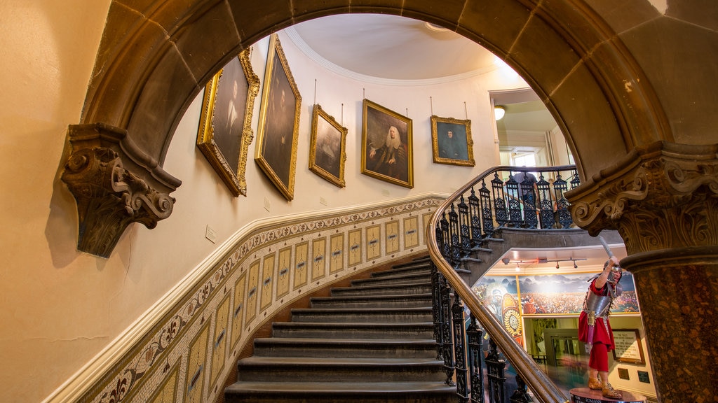 Grosvenor Museum featuring interior views and art