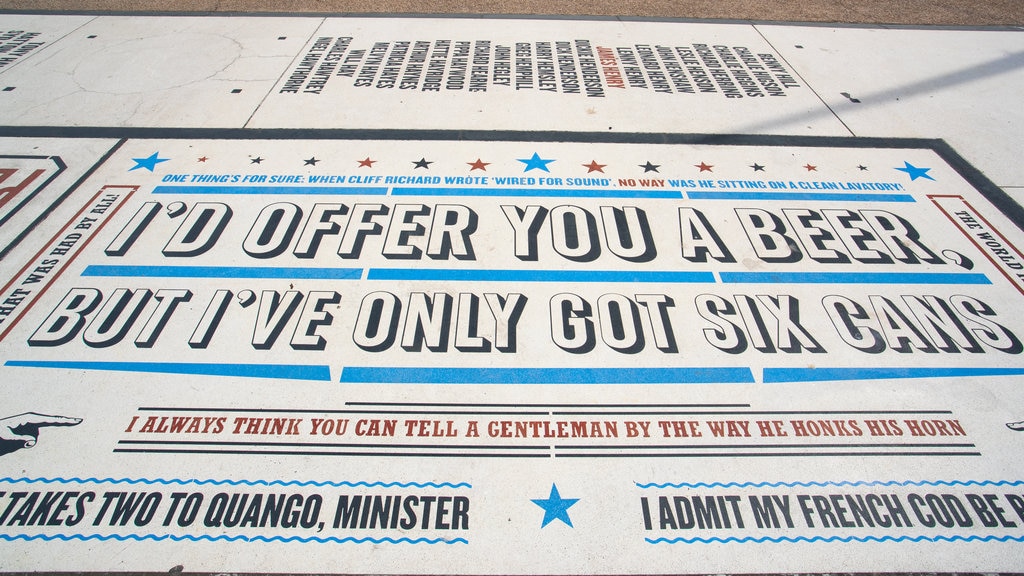 Blackpool Tower showing signage