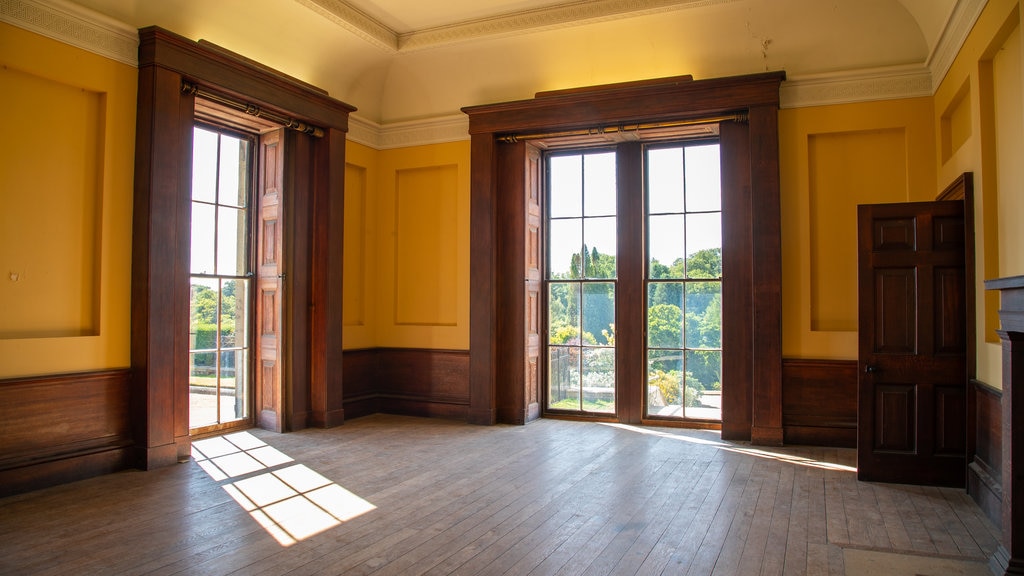 Belsay Hall, Castle and Gardens showing interior views and heritage elements