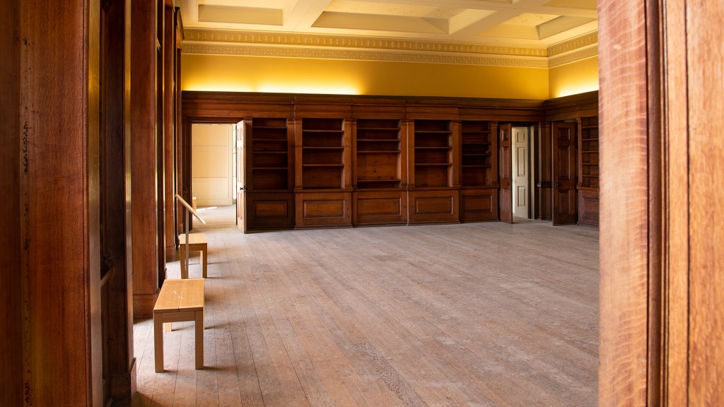 Belsay Hall, Castle and Gardens showing interior views and heritage elements