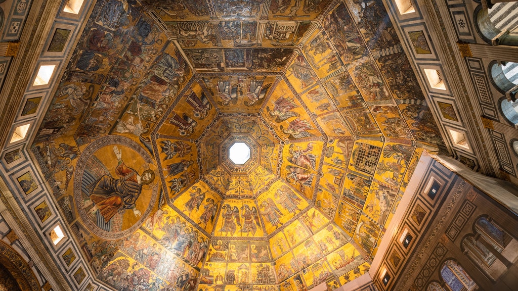 Florence Baptistery showing art, heritage elements and interior views