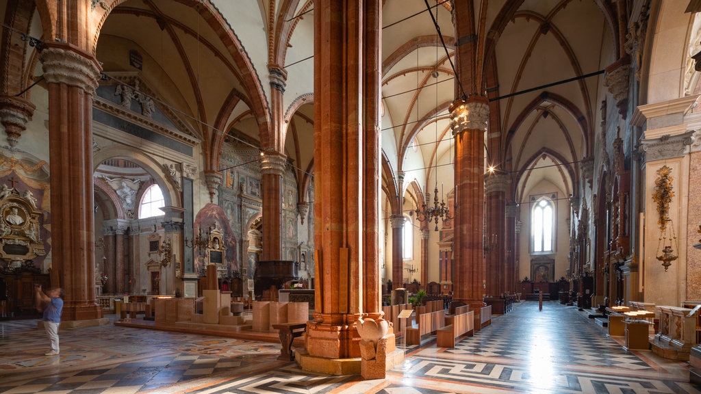 Catedral de Verona ofreciendo una iglesia o catedral, vistas interiores y elementos del patrimonio