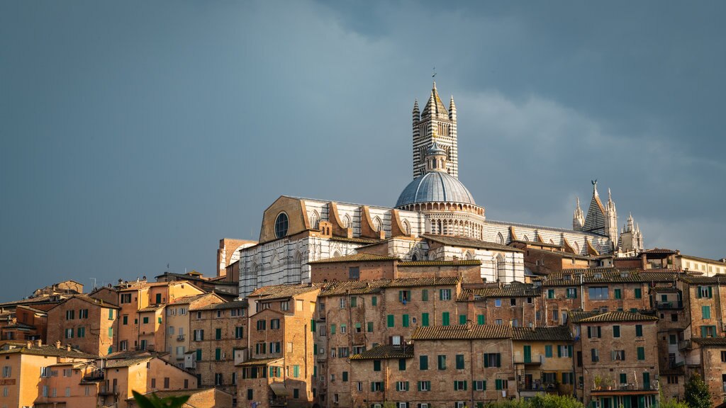 Italia ofreciendo arquitectura patrimonial, vista panorámica y una ciudad