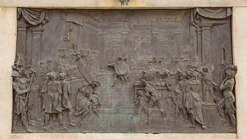 Piazza della Signoria que inclui elementos de patrimônio