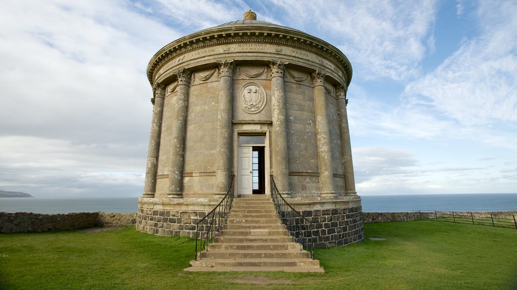 Mussenden Temple showing a temple or place of worship and heritage elements