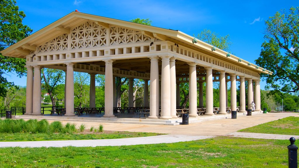 Swope Park featuring a garden and heritage architecture