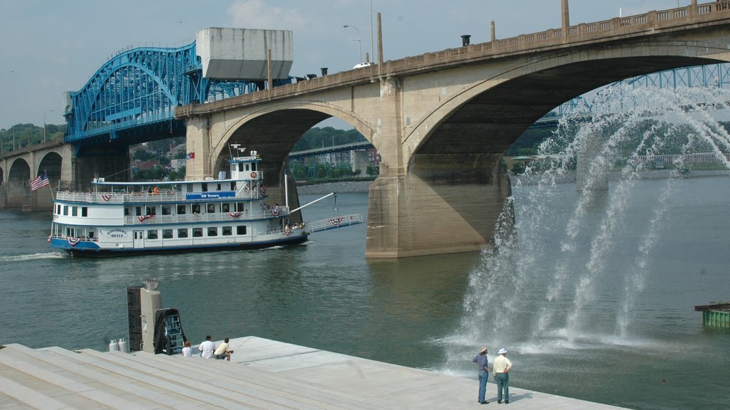 Chattanooga featuring a river or creek, a bridge and a ferry