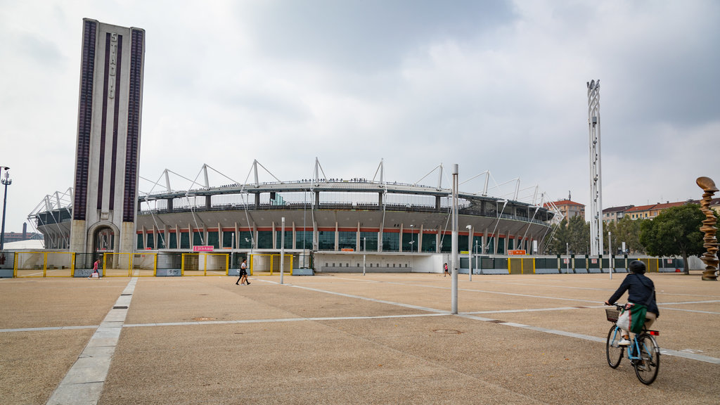 Stadio Olimpico showing a square or plaza and modern architecture