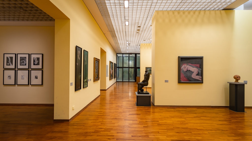 Galleria Civica d\'Arte Moderna e Contemporanea featuring interior views and art