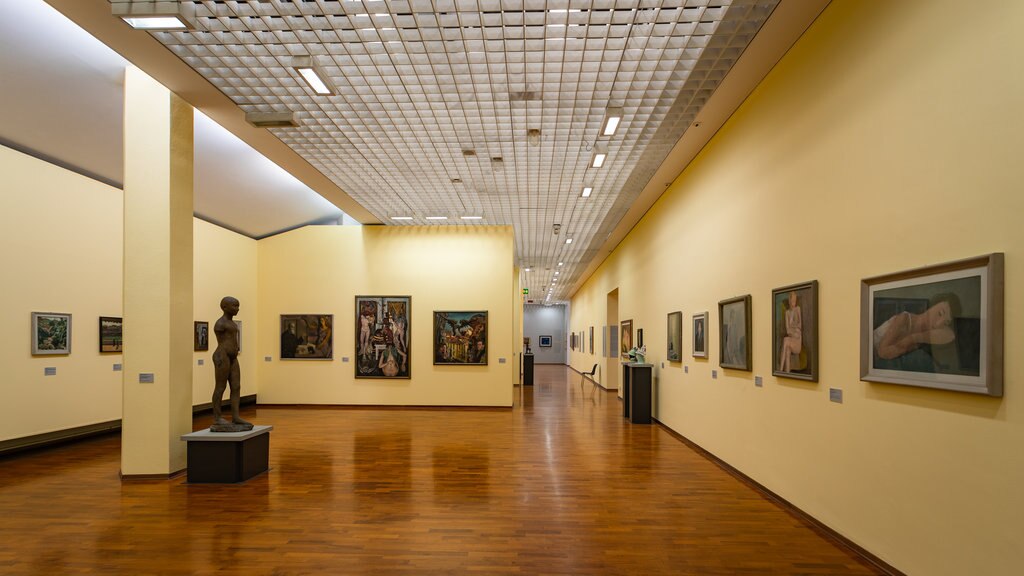 Galleria Civica d\'Arte Moderna e Contemporanea featuring art and interior views