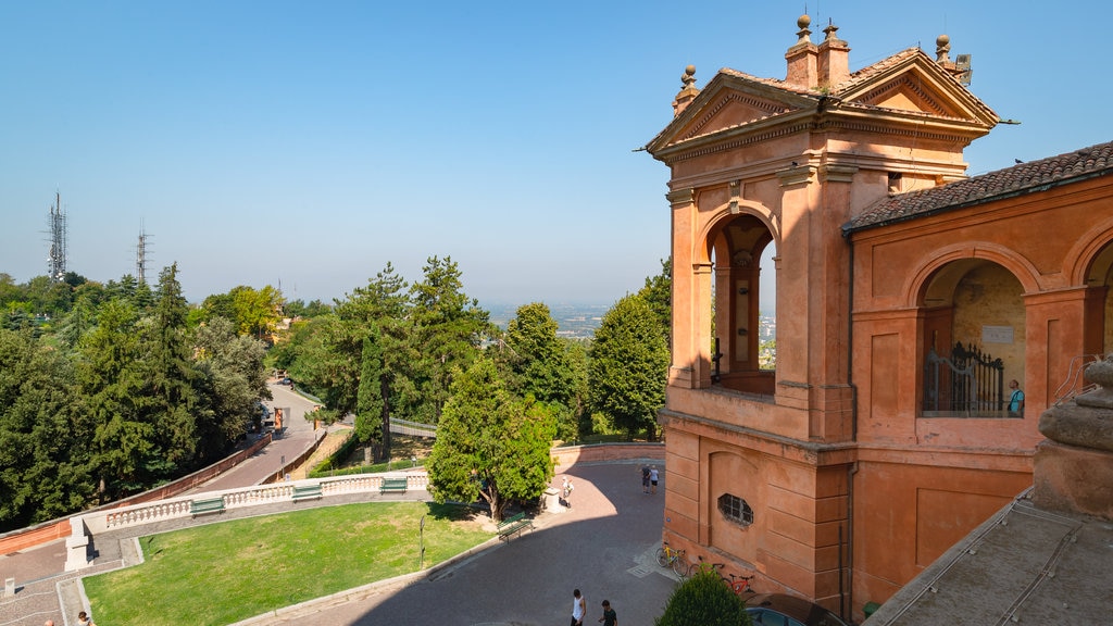 Sanctuary of the Madonna di San Luca showing heritage elements and landscape views