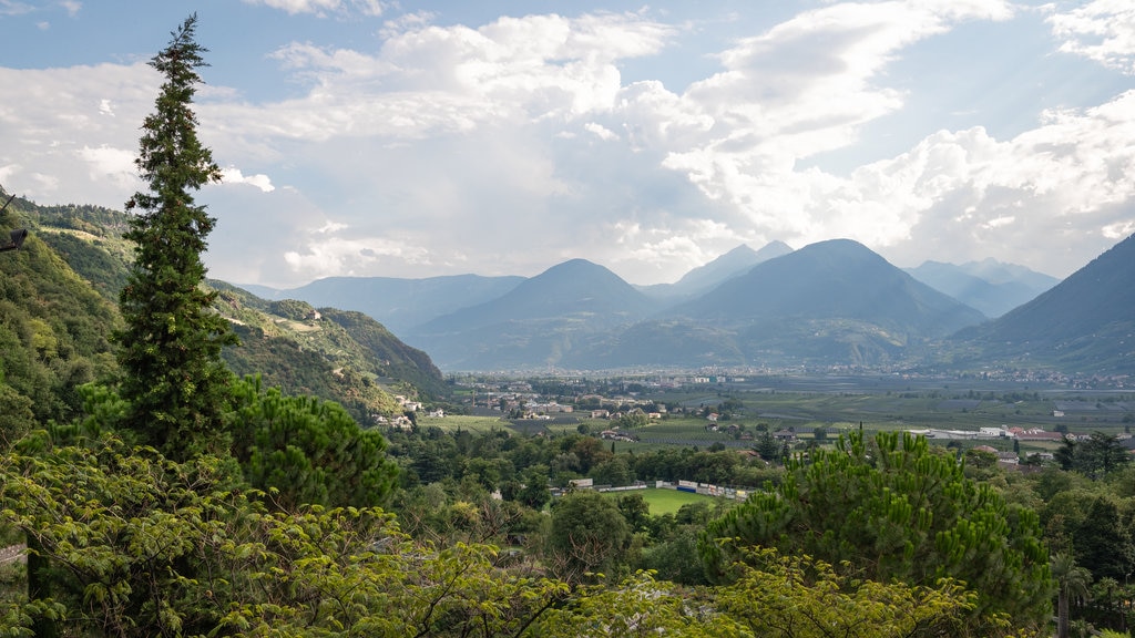 Trauttmansdorff Castle Gardens which includes landscape views and tranquil scenes