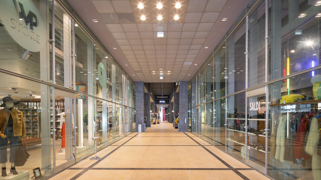 Riccione Convention Centre showing interior views and shopping