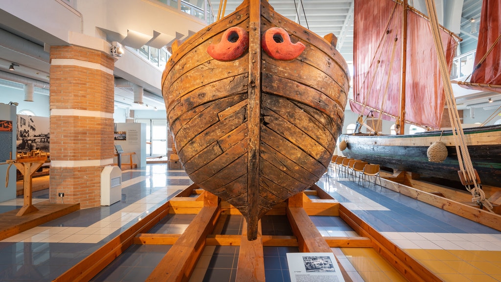 Cesenatico Maritime Museum featuring interior views