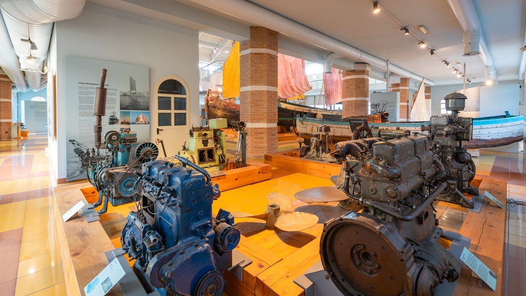 Cesenatico Maritime Museum featuring interior views