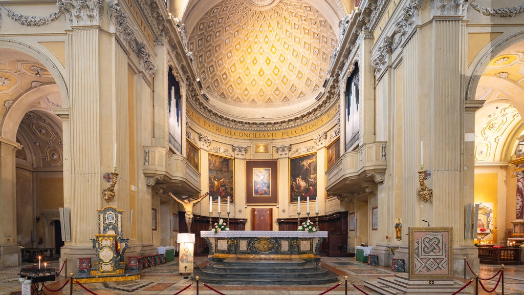 Ravenna Cathedral showing heritage elements, a church or cathedral and interior views