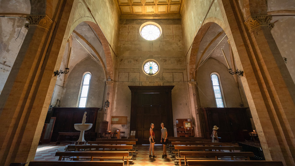 Madonna della Salute Monteortone que inclui vistas internas, uma igreja ou catedral e elementos de patrimônio