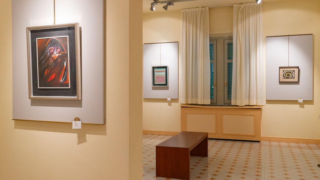 Gallery of Modern and Contemporary Art Villa Franceschi showing interior views and art