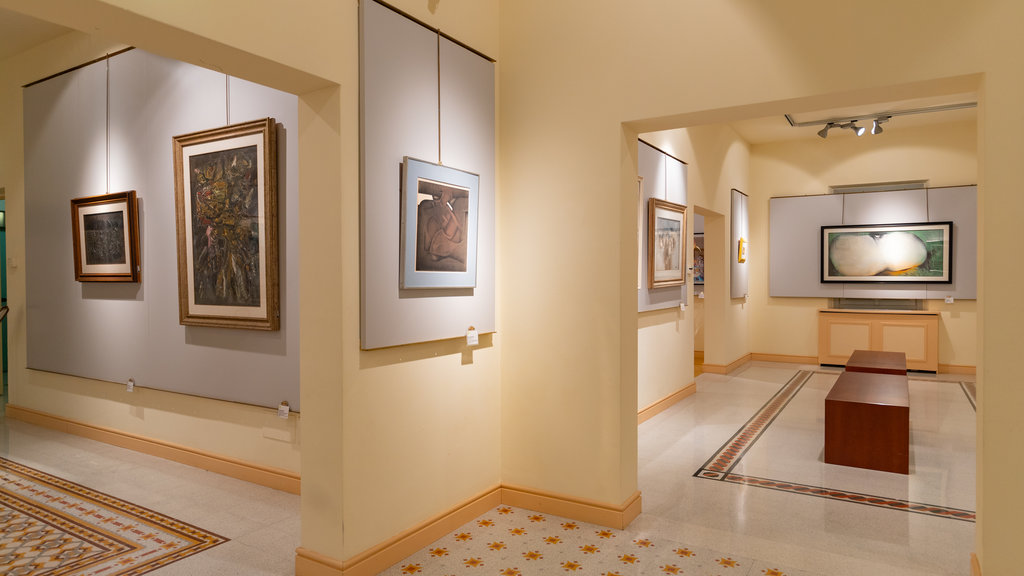 Gallery of Modern and Contemporary Art Villa Franceschi showing interior views and art