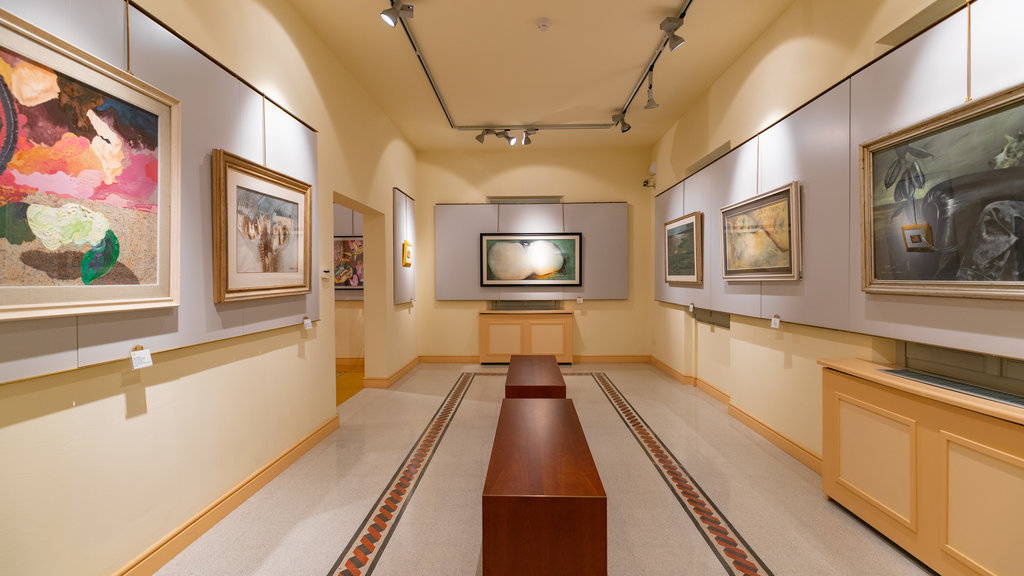 Galería de Arte Moderno y Contemporáneo Villa Franceschi ofreciendo vista interna y arte