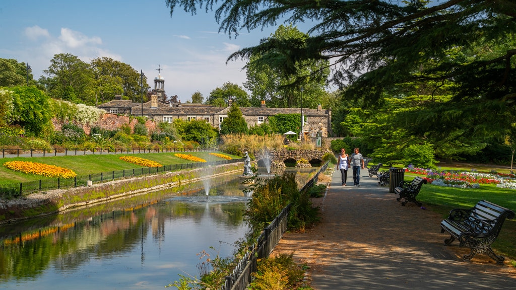 Canal Gardens featuring a park, a fountain and a river or creek