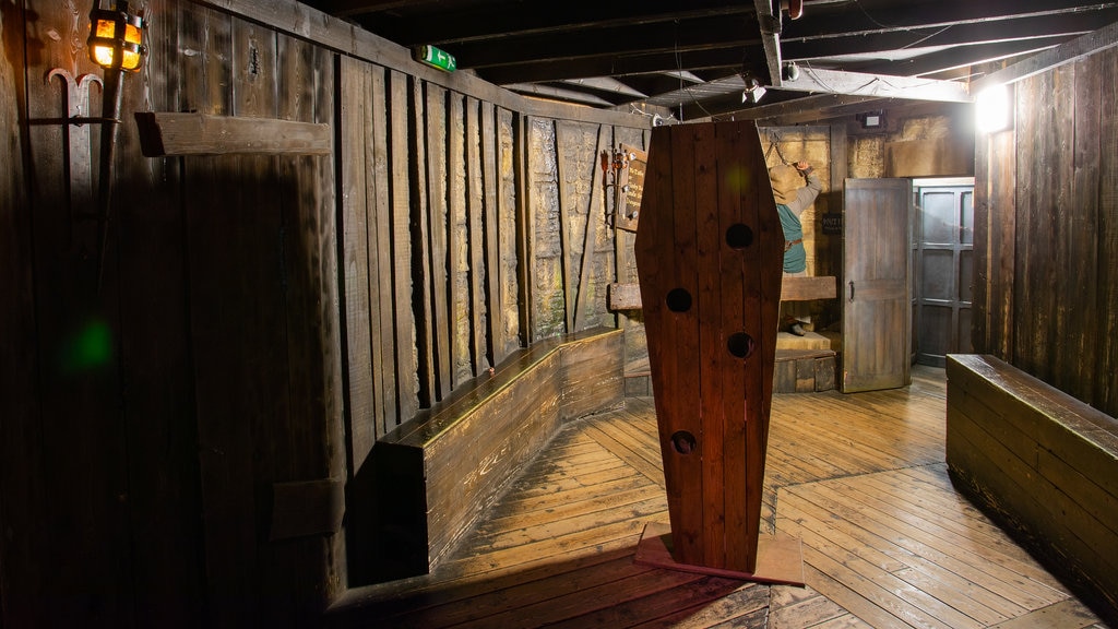 York Dungeon showing heritage elements and interior views