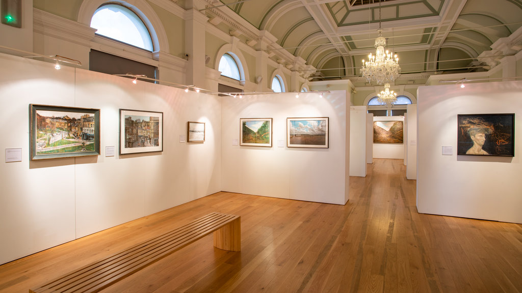 Mercer Art Gallery which includes interior views and art