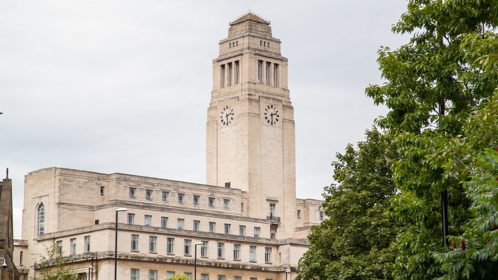 University of Leeds which includes an administrative building and heritage architecture