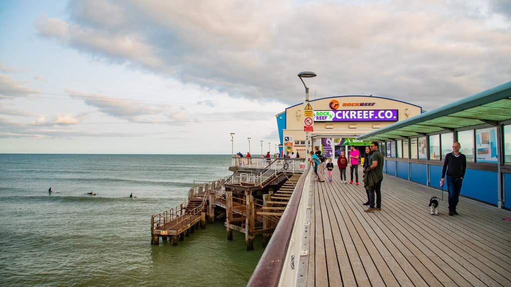 Bournemouth Pier showing general coastal views