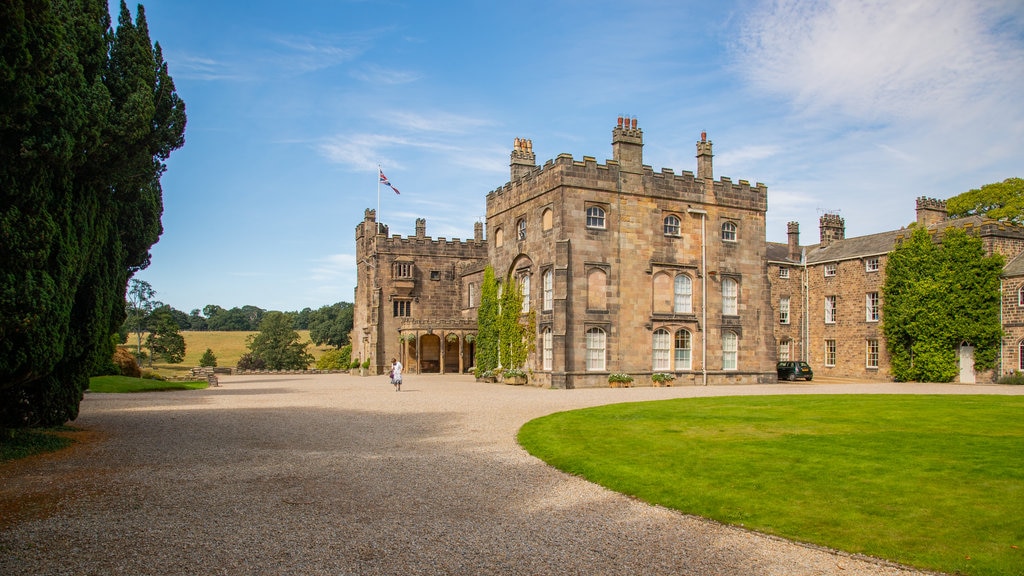 Ripley Castle and Gardens featuring a castle and heritage architecture