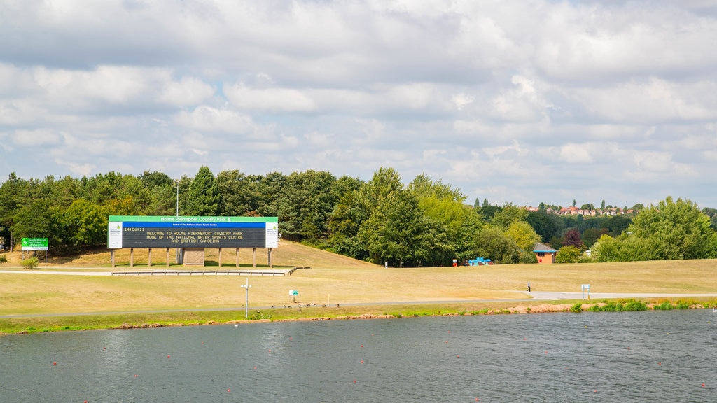 National Water Sports Centre showing a garden and a river or creek