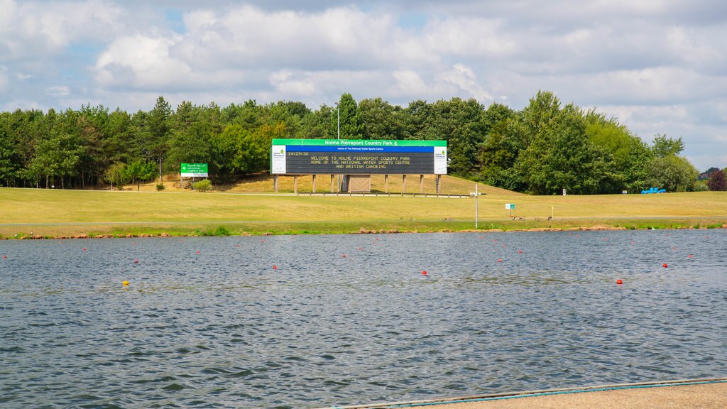 National Water Sports Centre showing a river or creek and a garden