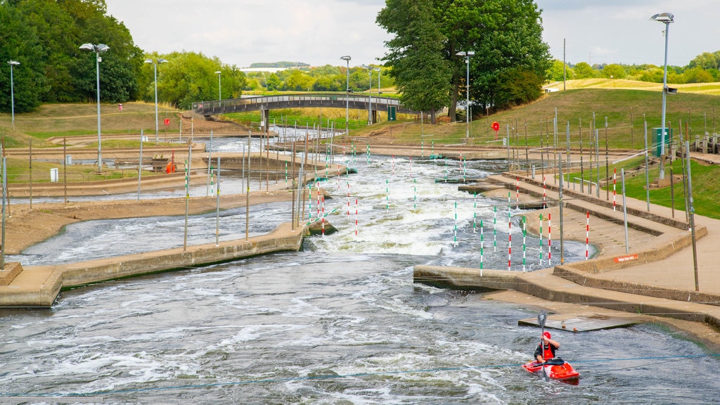 National Water Sports Centre featuring a river or creek and kayaking or canoeing