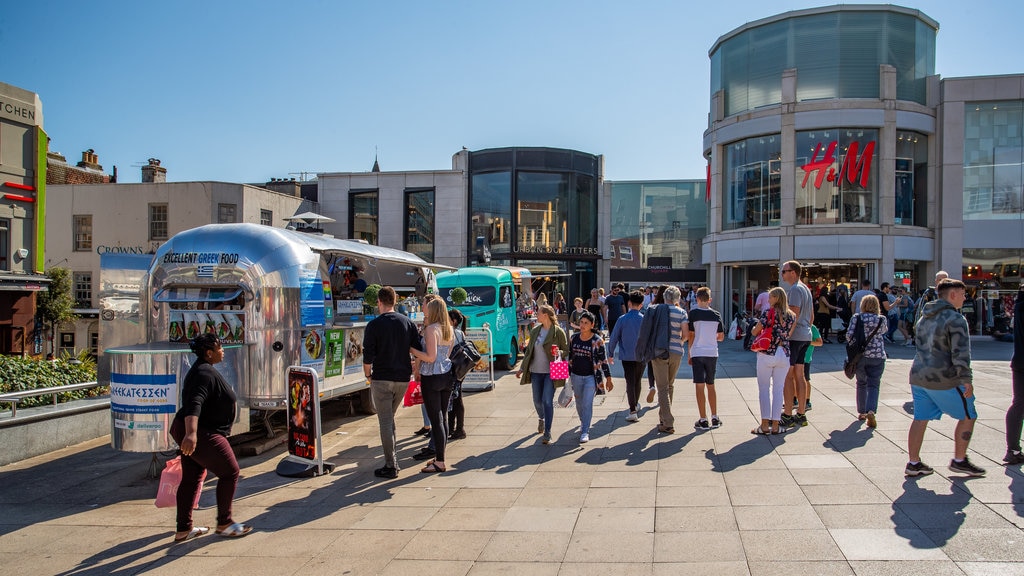 Churchill Square Shopping Centre featuring street scenes