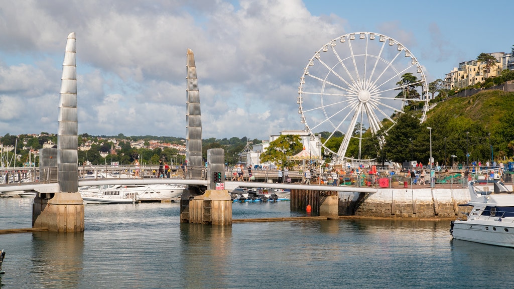 Inner Harbour showing a bay or harbor and a bridge