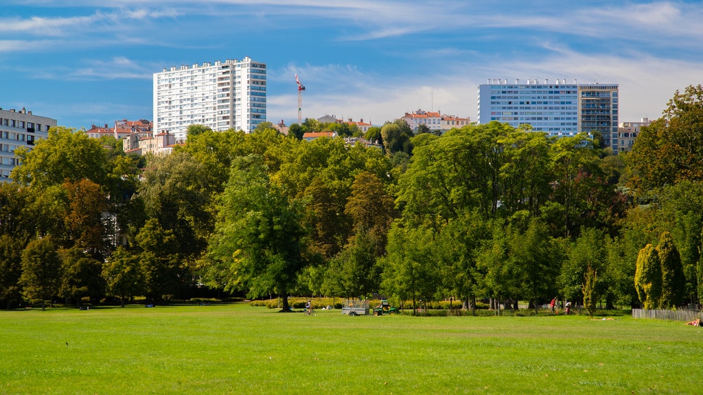 Tete d\'Or Park featuring a lake or waterhole