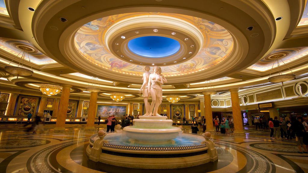 Las Vegas featuring a hotel, interior views and a statue or sculpture