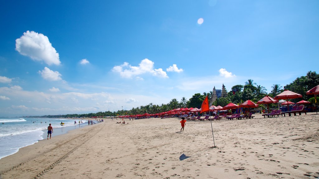 Kuta Beach showing a sandy beach