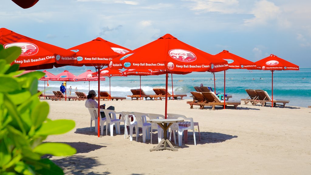 Kuta Beach showing a sandy beach