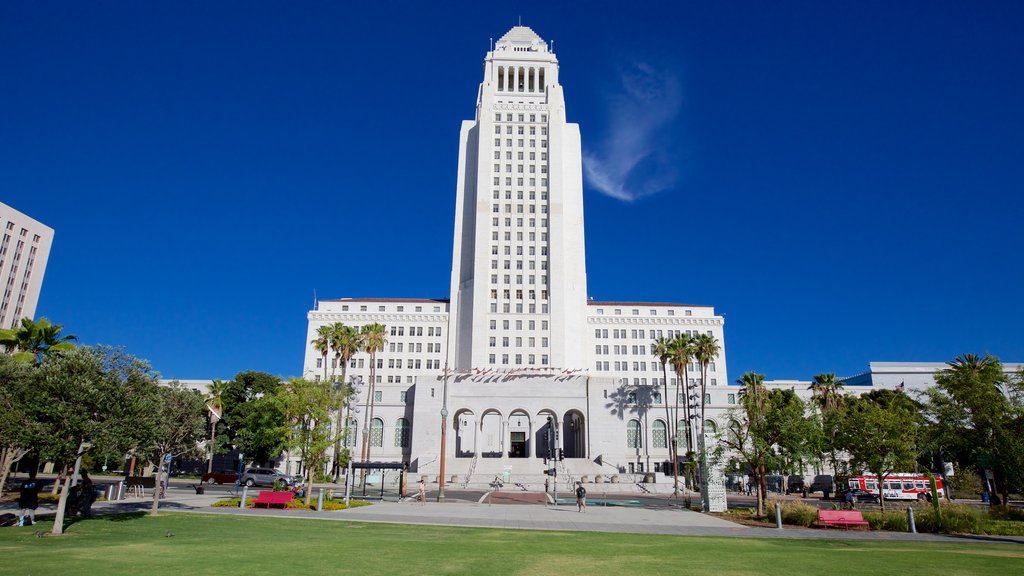 Los Angeles Rådhus som viser en administrativ bygning