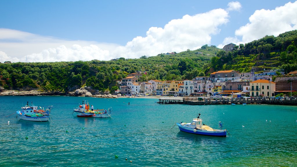 Sorrento que incluye una ciudad costera, un club náutico y una bahía o un puerto