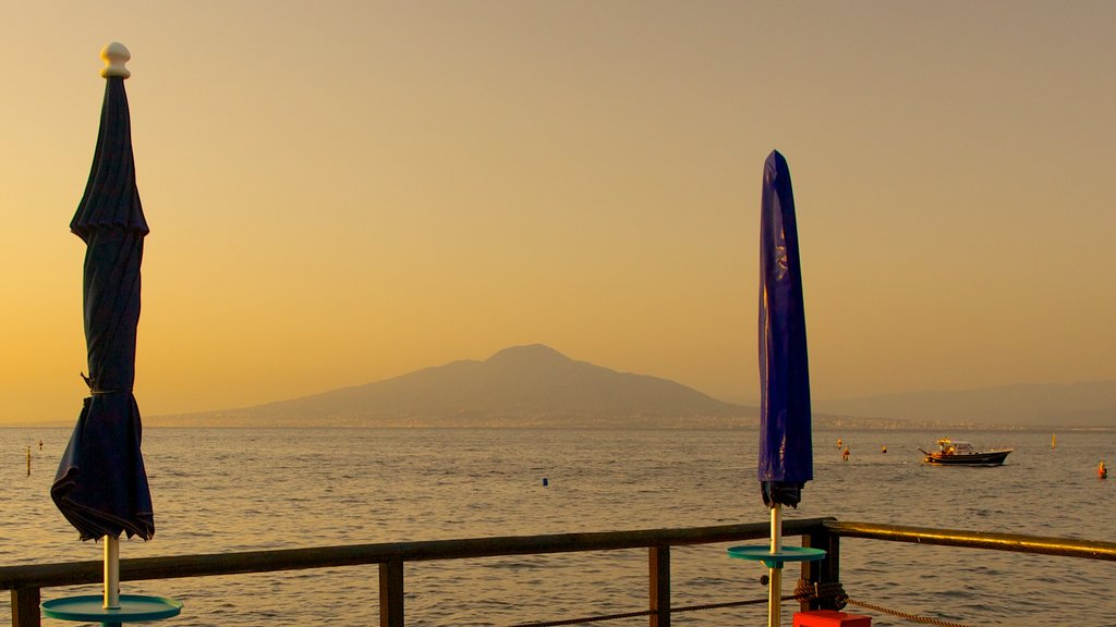 Marina Grande featuring a sunset and general coastal views